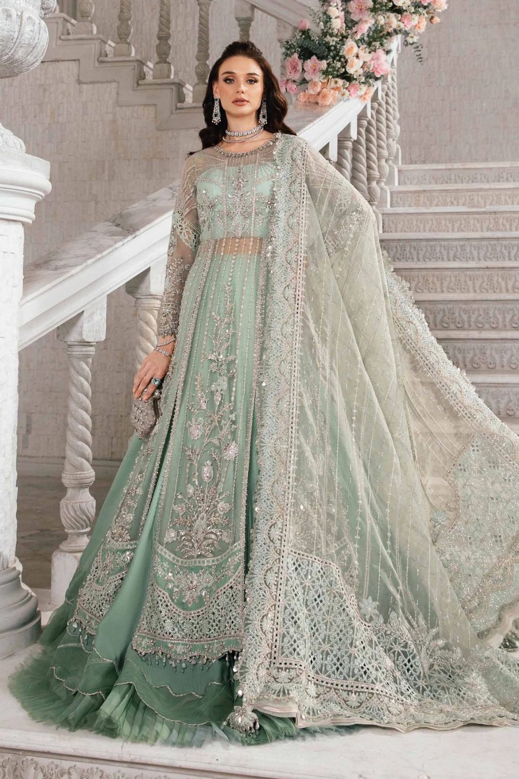 Maria B - Unstitched Embroidered Suit | BD-2803 - Online Replica Store